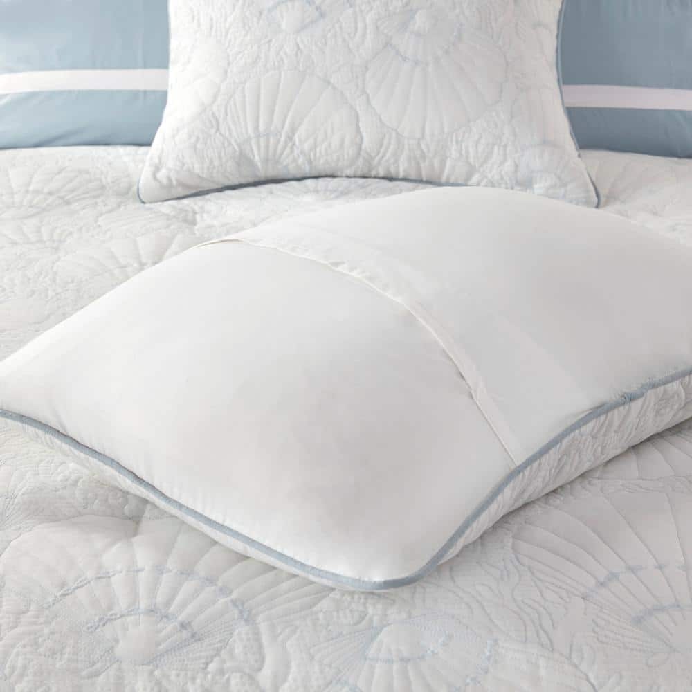 Queen Blue and White Cotton Coastal Comforter Set