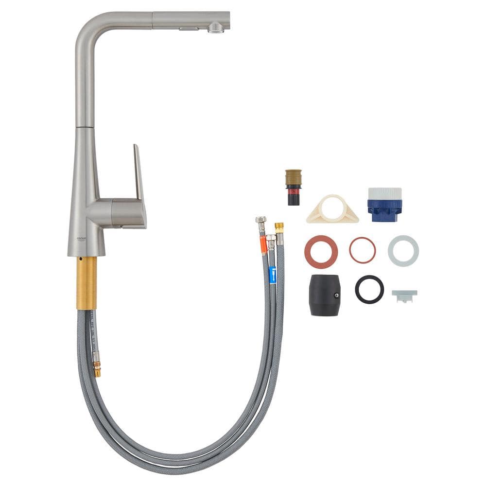 Stainless Steel Modern Pull-Out Spray Kitchen Faucet