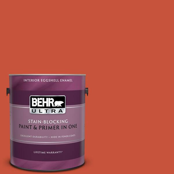 BEHR ULTRA 1 gal. #UL120-18 Koi Eggshell Enamel Interior Paint and Primer in One