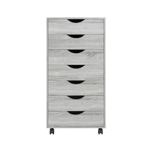 Naomi Home Bianca 9 Drawer Chest, Large Craft Storage Organizer with wheel,  Gray