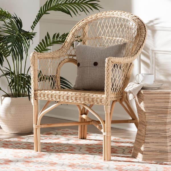 bali & pari Zaira Natural Rattan Arm Chair