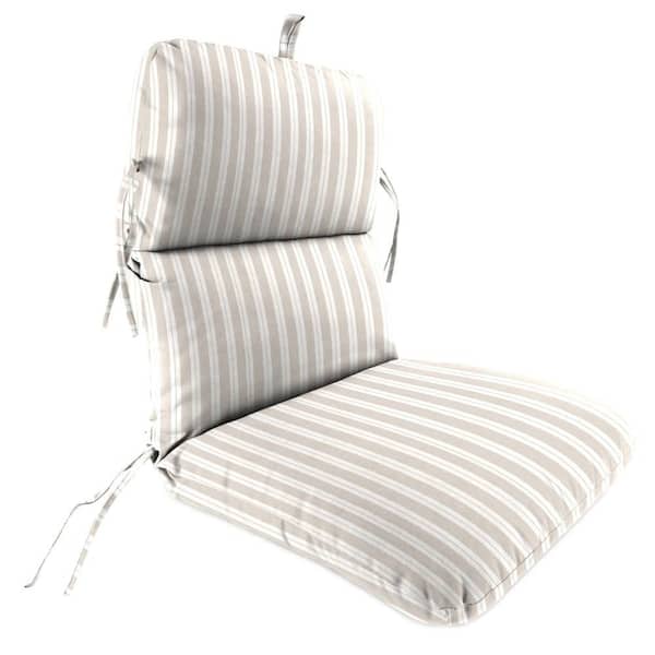 Jordan Manufacturing 22 in. L x 45 in. W x 5 in. T Rectangular Outdoor Dining Chair Cushion in Swain Sand and White