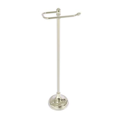 Carolina Free Standing Euro Style Toilet Paper Holder in Polished Nickel