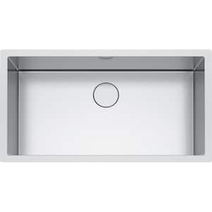 Professional Undermount Stainless Steel 35.4375 in. x 19.5 in. Single Bowl Kitchen Sink
