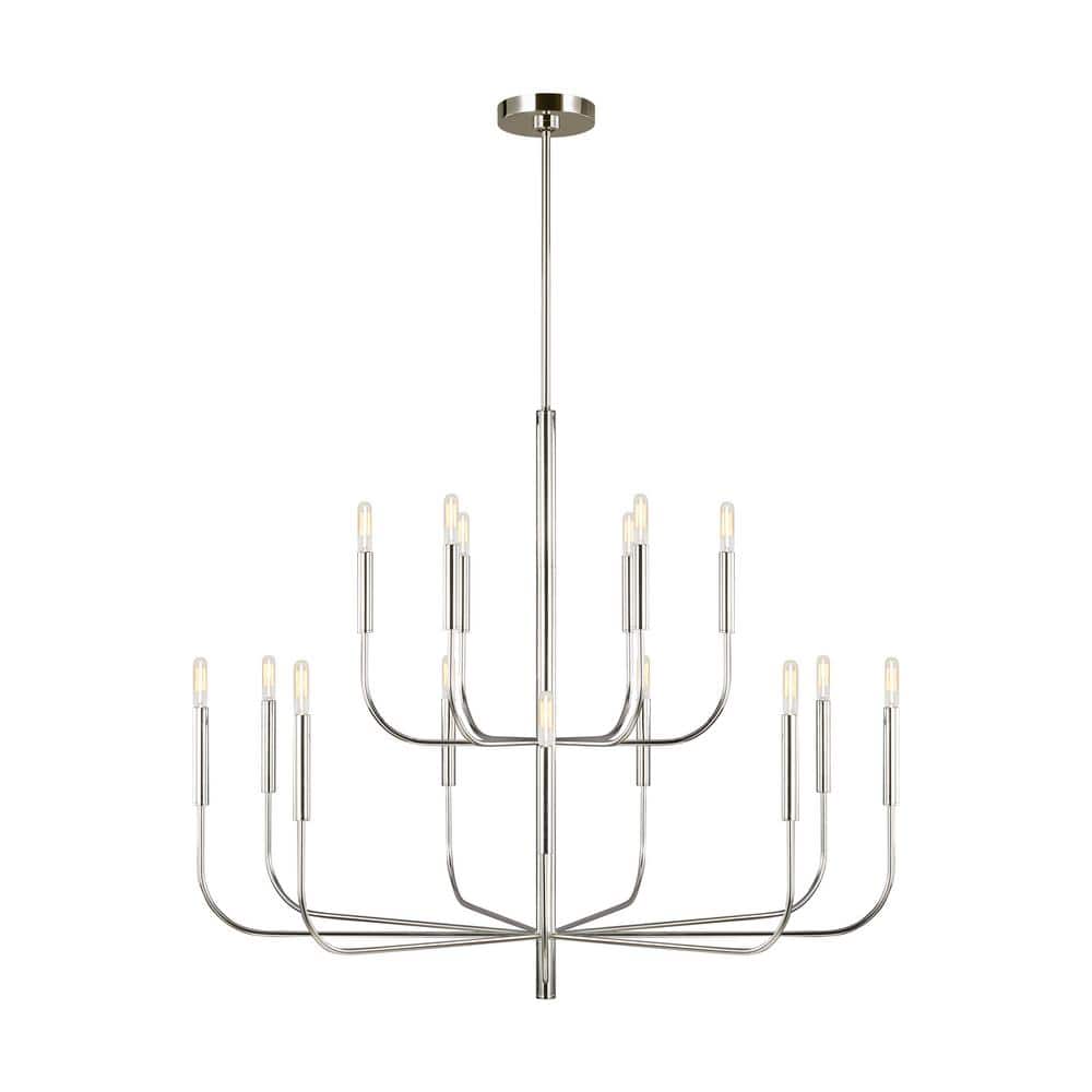 Generation Lighting Brianna 15Light Polished Nickel Minimalist Modern