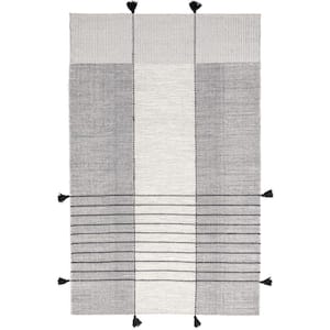 Sharyn Gray 6 ft. x 9 ft. Striped Wool Area Rug