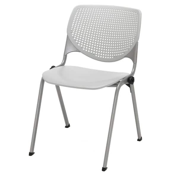 Unbranded KOOL Light Grey Polypropylene Seat Guest Chair