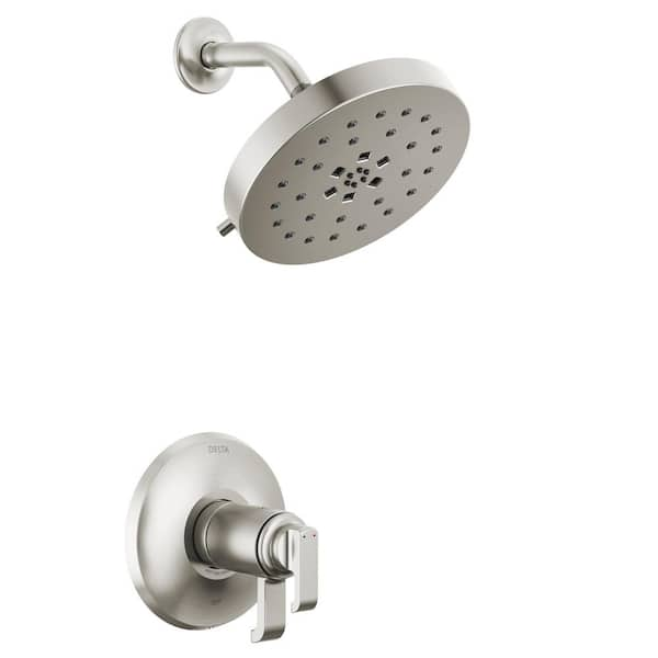 Tetra TempAssure 1-Handle Wall-Mount Shower Trim Kit in Lumicoat Stainless (Valve Not Included)