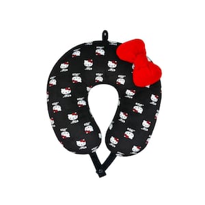 Black Hello Kitty Portable Travel Neck Pillow
