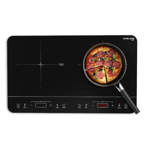 GASLAND Chef 24 in. 2 Elements Portable Countertop Electric Induction Cooktop Smooth Surface in Black