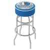 Dallas Mavericks Fade 31 in. Blue Backless Metal Bar Stool with Vinyl Seat