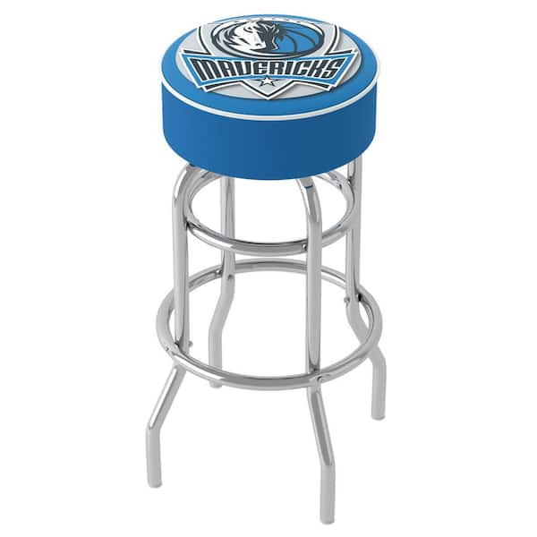 Dallas Mavericks Fade 31 in. Blue Backless Metal Bar Stool with Vinyl Seat