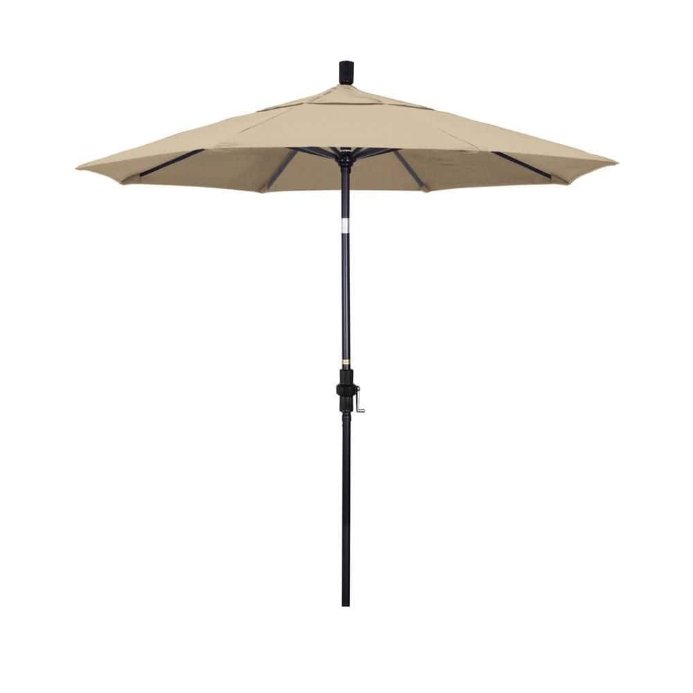 7.5 ft. Black Aluminum Market Patio Umbrella with Collar Tilt Crank Lift in Beige Pacifica price history on PriceWatchPro