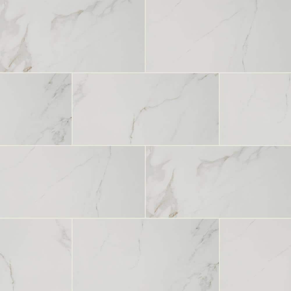 MSI Carrara 24 in. x 48 in. Polished Porcelain Floor and Wall Tile (16 sq.  ft./Case) NHDCAR2448P - The Home Depot