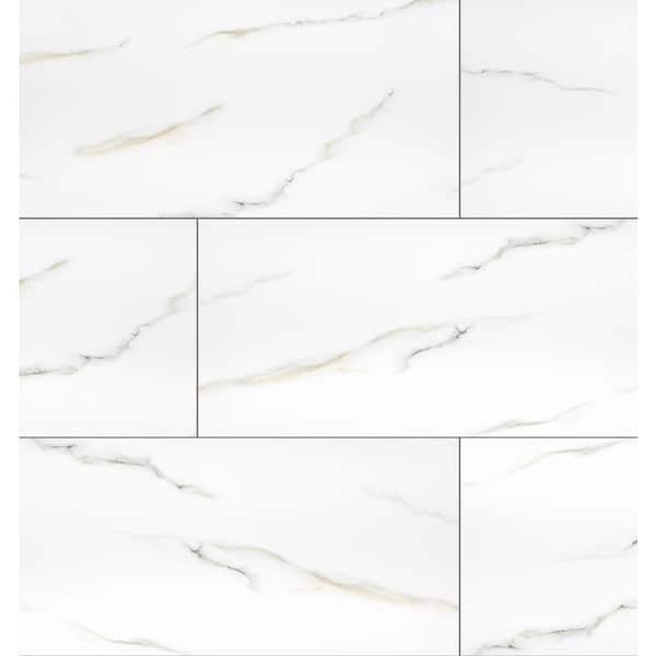 MSI Aria Bianco 24 in. x 48 in. Polished Porcelain Floor and Wall Tile (112 sq. ft./Pallet)