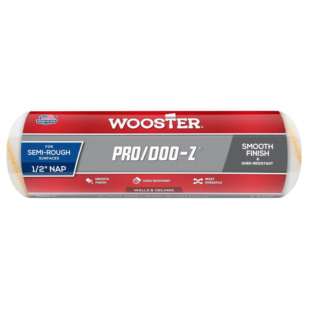 Wooster 9 in. x 1/2 in. Pro/Doo-Z High-Density Woven Fabric Roller Cover