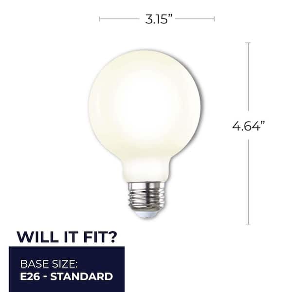 Bulbrite 60-Watt Equivalent G25 Milky Dimmable Decorative Filament LED Light Bulb Warm White (2-Pack) Bulbrite 60-Watt Equivalent G25 Milky Dimmable Decorative Filament LED Light Bulb Warm White (2-Pack)