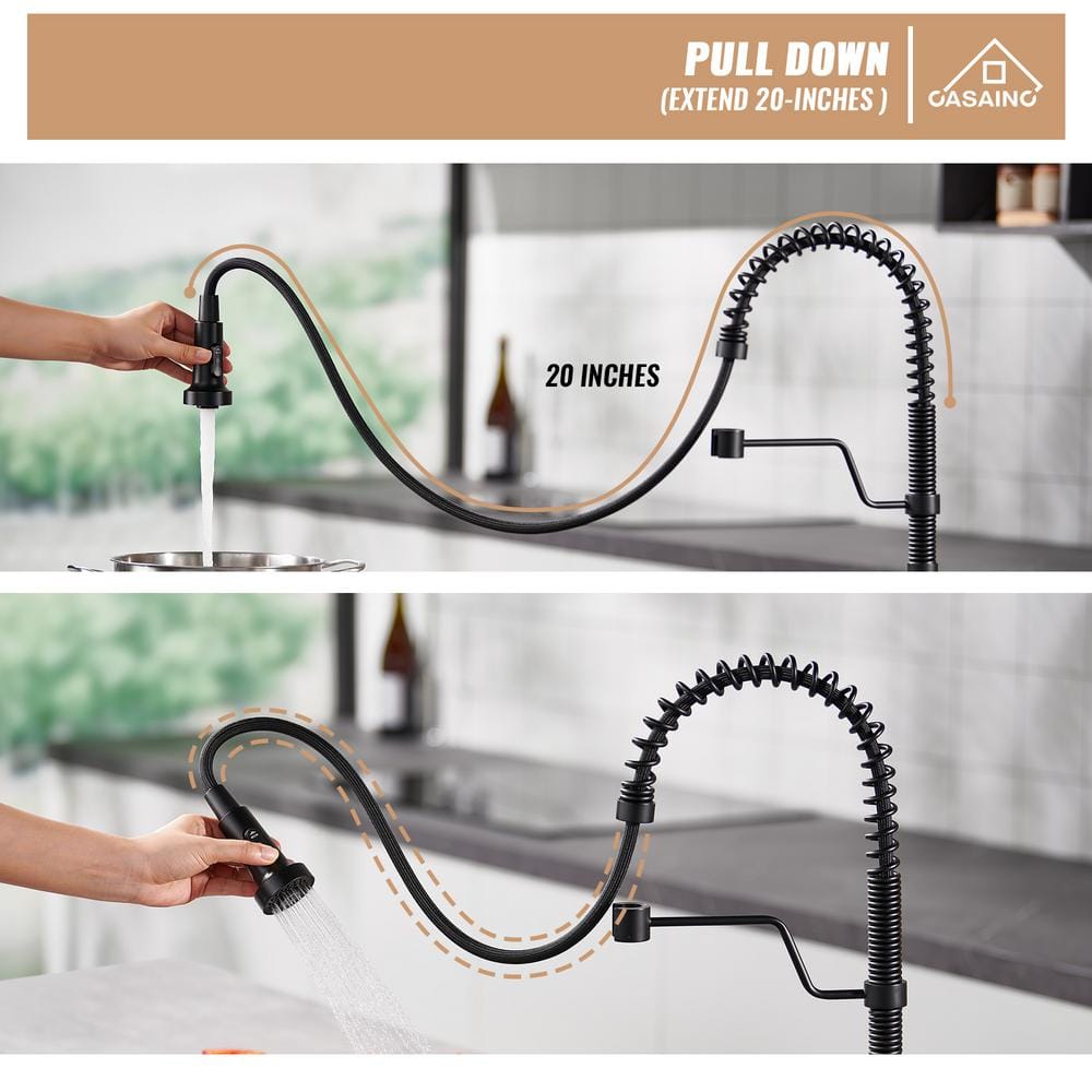 33'' Stainless Steel Farmhouse Kitchen Sink with Matte Black Faucet