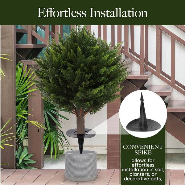 小物 NEIGHBORHOOD ZoomSafari Afoxsos 18.89 in. H Artificial Cypress Topiary Set of 2 – UV