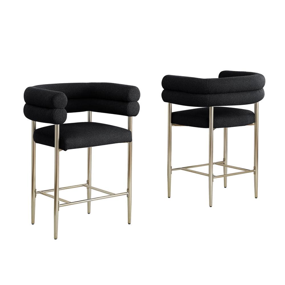 Best Quality Furniture Zuria 24 In Black Low Back Wood Frame Counter   Black Bar Stools Ch05 64 1000 