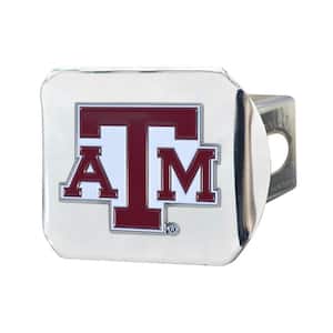 NCAA Texas A&M University Color Emblem on Chrome Hitch Cover