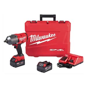 M18 FUEL 18-Volt Lithium-Ion Brushless Cordless 1/2 in. Impact Wrench with Friction Ring Kit With Two 5.0 Ah Batteries