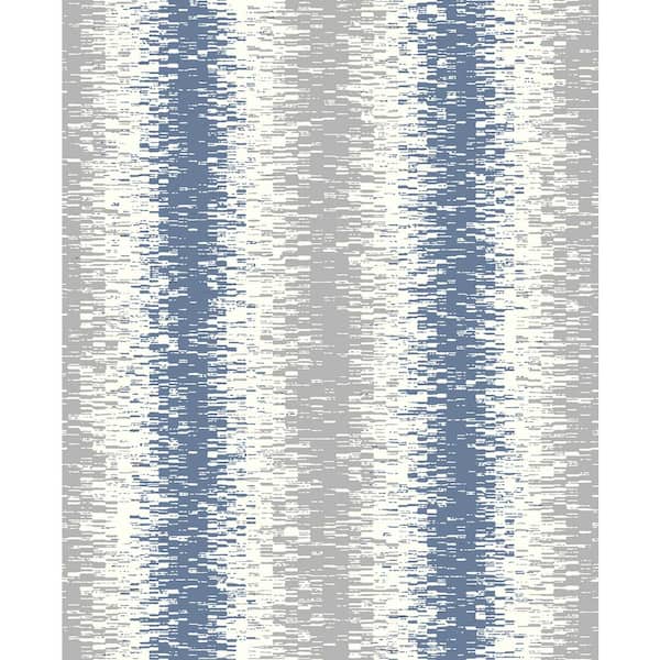 A-Street Prints Quake Blue Abstract Stripe Paper Strippable Roll (Covers 56.4 sq. ft.)