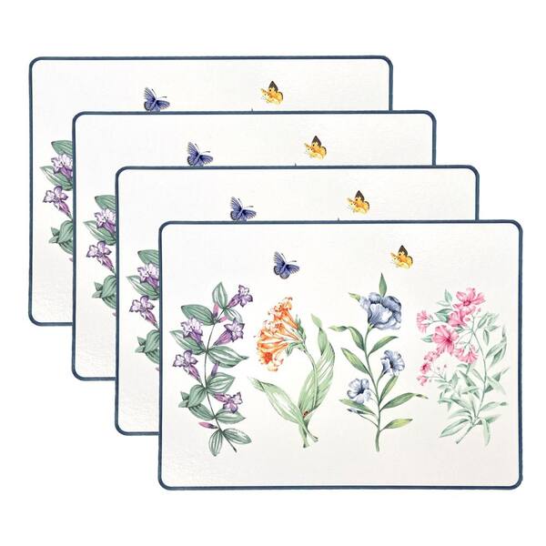 Butterfly Meadow Garden Cork Placemats, Set of 4, Multicolor - 12"W x 16"L