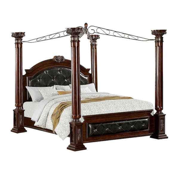 William S Home Furnishing Mandalay In, Cherry King Canopy Bed