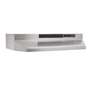 F40000 24 in. 230 Max Blower CFM Convertible Under-Cabinet Range Hood with Light in Stainless Steel