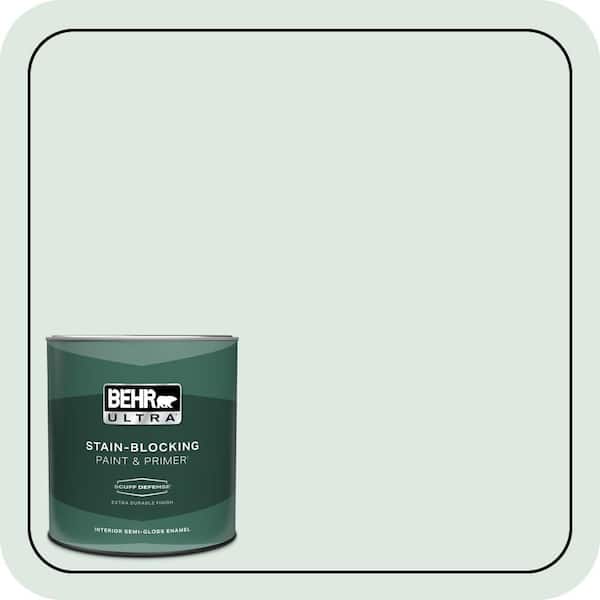 BEHR ULTRA 1 qt. #470E-2 Water Mark Extra Durable Semi-Gloss Enamel Interior Paint & Primer