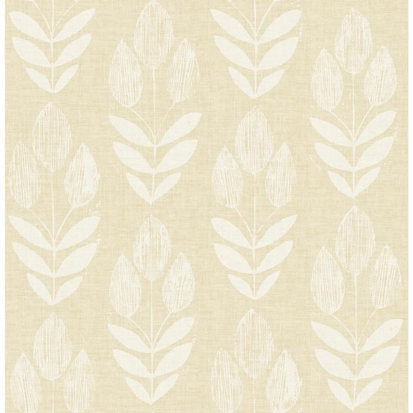 Chesapeake Garland Wheat Block Tulip Paper Strippable Wallpaper (Covers 56.4 sq. ft.)