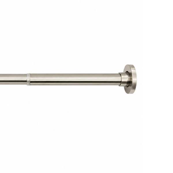 Stainless Steel Adjustable Shower Curtain Rod, Expandable 47-84 in. Permanent Mount Shower Rod, Brushed Nickel