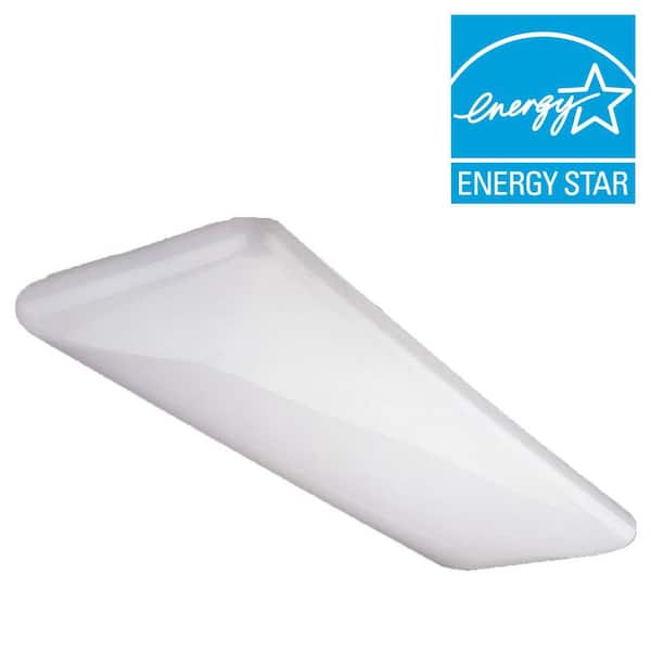 NICOR 4-Light White Cloud Fixture Fluorescent Steel Ceiling Fixture with White Euro-Style Acrylic Lens