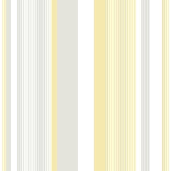 NuWallpaper Yellow Awning Stripe Peel and Stick Wallpaper Sample