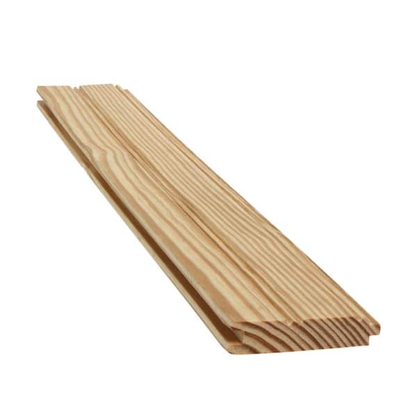 Unbranded 1 in. x 4 in. x 12 ft. Kiln-Dried Southern Yellow Pine Tongue and Groove Ceiling Board