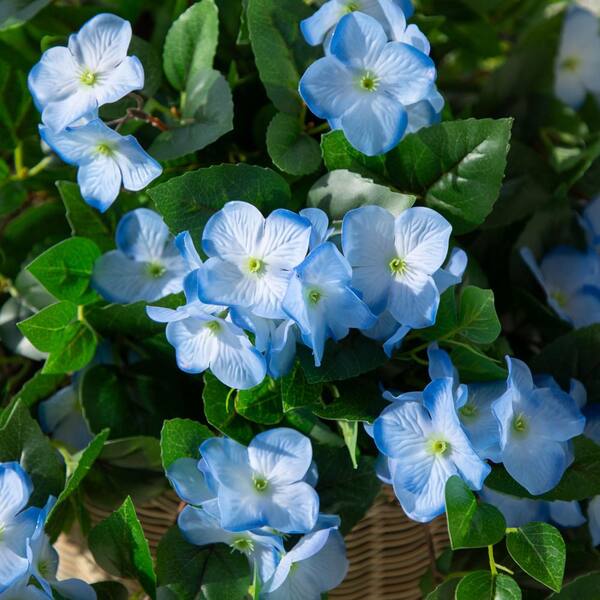 Nearly Natural 24in. Blue UV Resistant Artificial Hydrangea