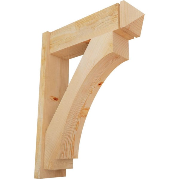 Ekena Millwork 8 in. x 36 in. x 28 in. Imperial Arts and Crafts Rough Sawn Douglas Fir Outlooker