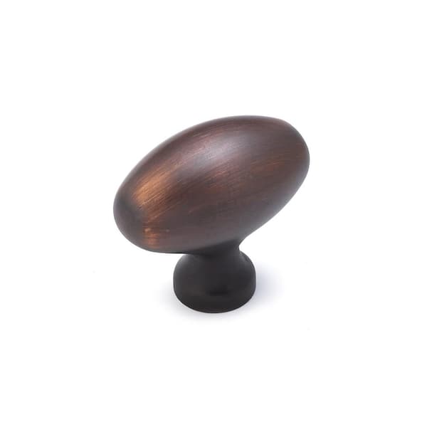 Richelieu Hardware Laurier Collection 2 in. (50 mm) x 1-1/8 in. (28 mm) Brushed Oil-Rubbed Bronze Traditional Cabinet Knob
