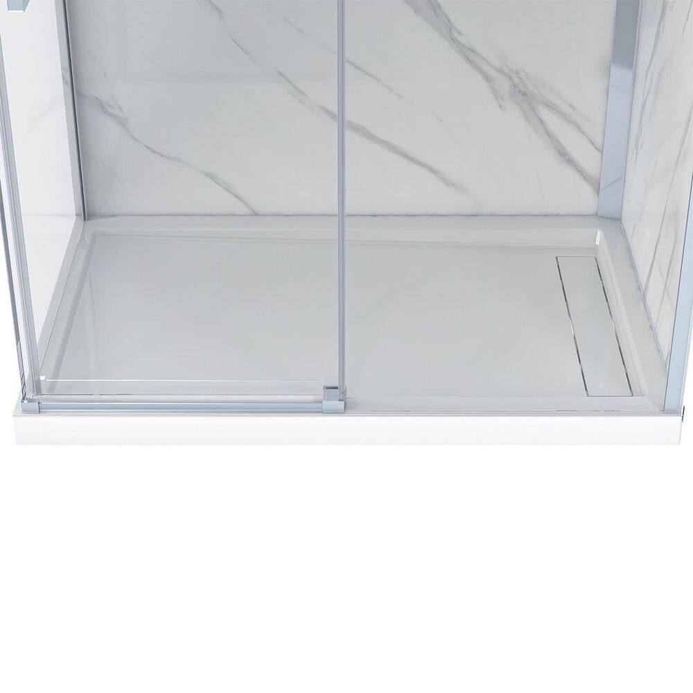 Bristol 48" x 32" Chrome Framed Rectangular Shower Kit