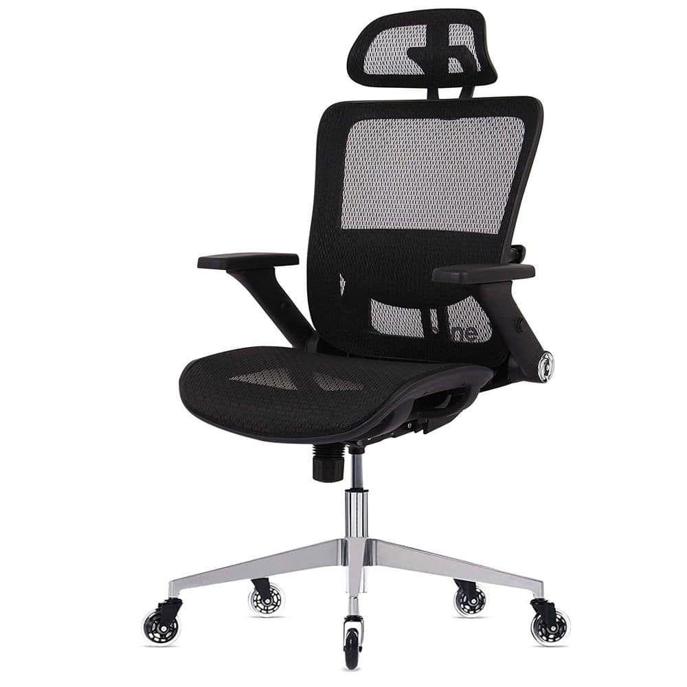 Oline ErgoMax Ergonomic Black Adjustable Swivel Office Chair with