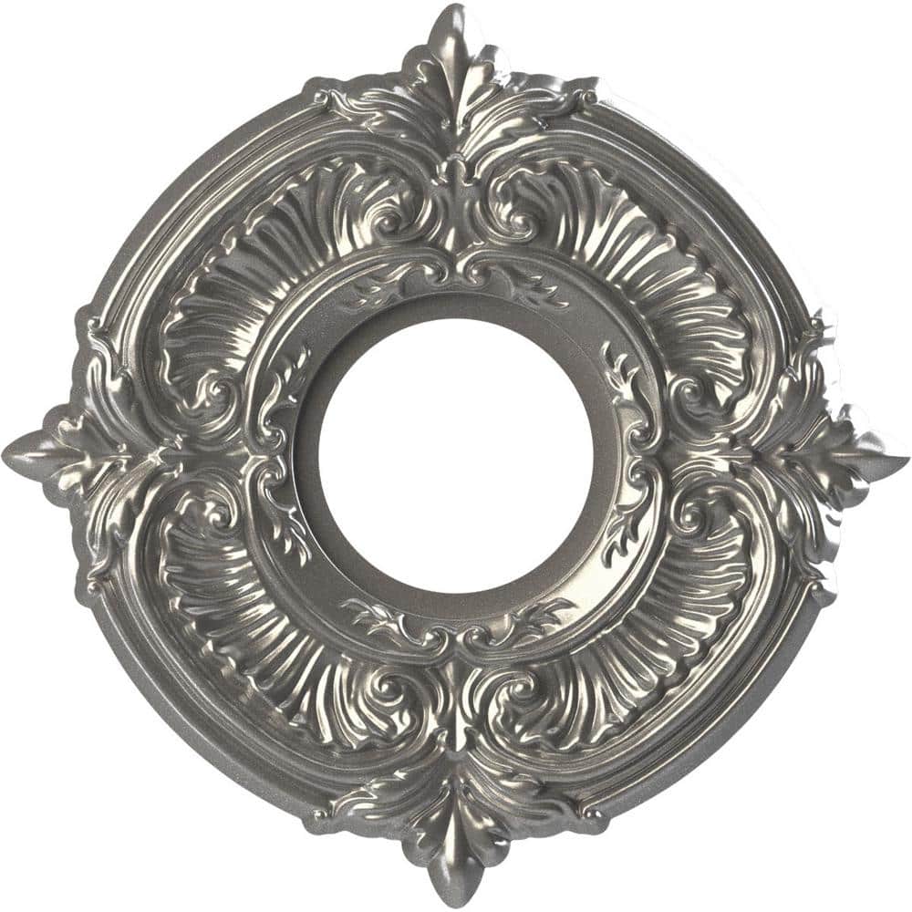 Aged Dark Steel Thermoformed PVC Ceiling Medallion, 10" Diameter