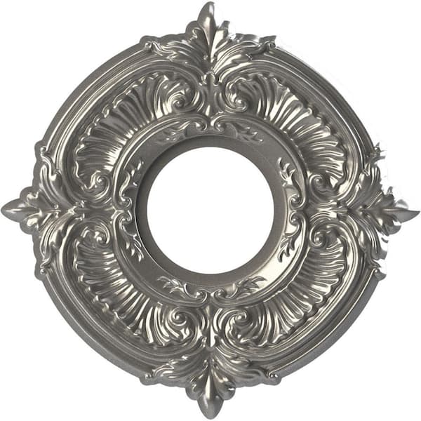 Ekena Millwork 10 in. O.D. x 3-1/2 in. I.D. x 3/4 in. P Attica Thermoformed PVC Ceiling Medallion in Aged Dark Steel