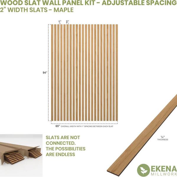 Solid Maple Wood Slat Plank 1/4 X 3 X 12 Long Woodworking Laser 