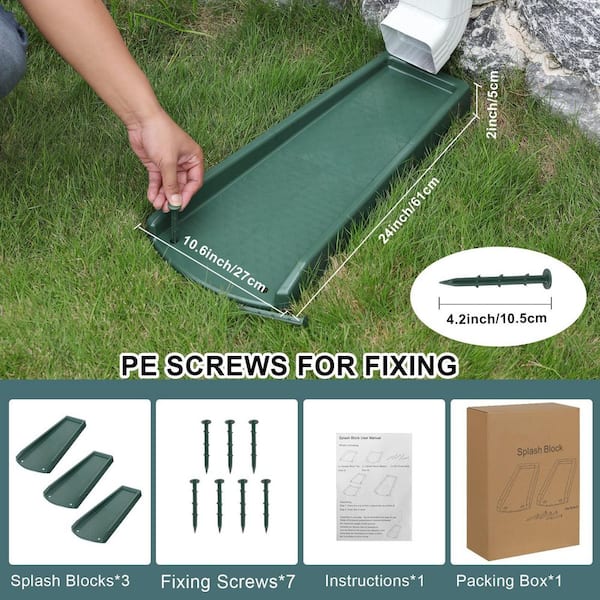 RAIN DOWNSPOUT SPLASH Block, Gutter Downspout Extensions For Garden £16