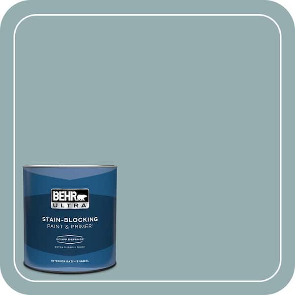 BEHR ULTRA 1 qt. #ICC-66 Quiet Moment Extra Durable Satin Enamel Interior Paint & Primer