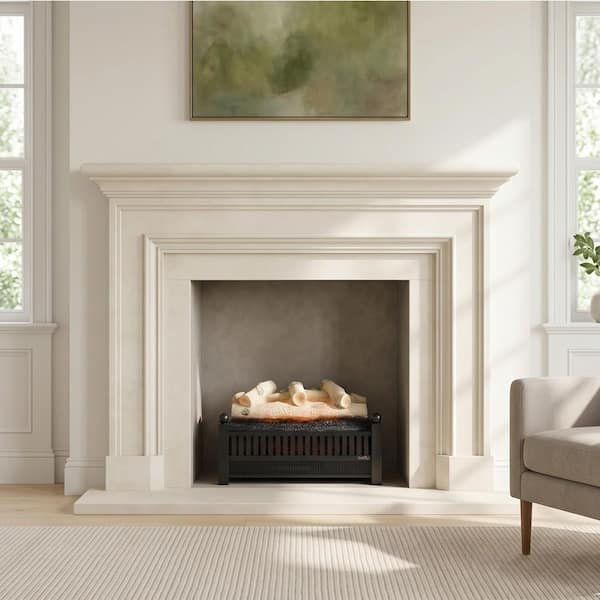 Duraflame 20.5 in. Electric Log Set Heater with Remote, Birch