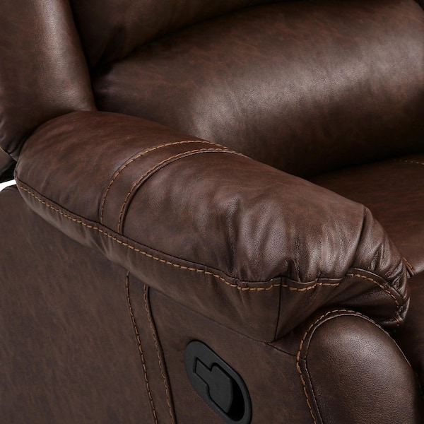 OrangeOne Jackson 80.7 in. W Rolled Arm Leather Upholstered 3