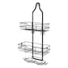 Hukalw Black Hanging Shower Caddy Over Head, Rustproof Stainless Steel with  3 Shelves 