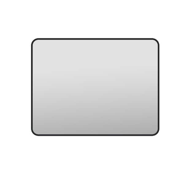 Unbranded 24 in. W x 36 in. H Rectangular Framed Wall Bathroom Vanity Mirror in Black